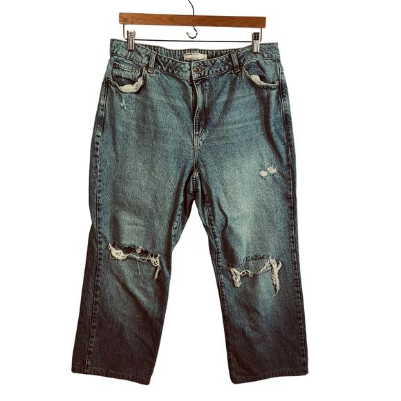 Garage Denim 90s Straight Jeans Women's Size 15 32 Distressed - Picture 1 of 7